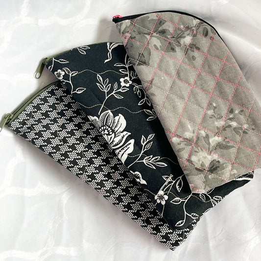 Grå/Svarte Glidelåsmapper