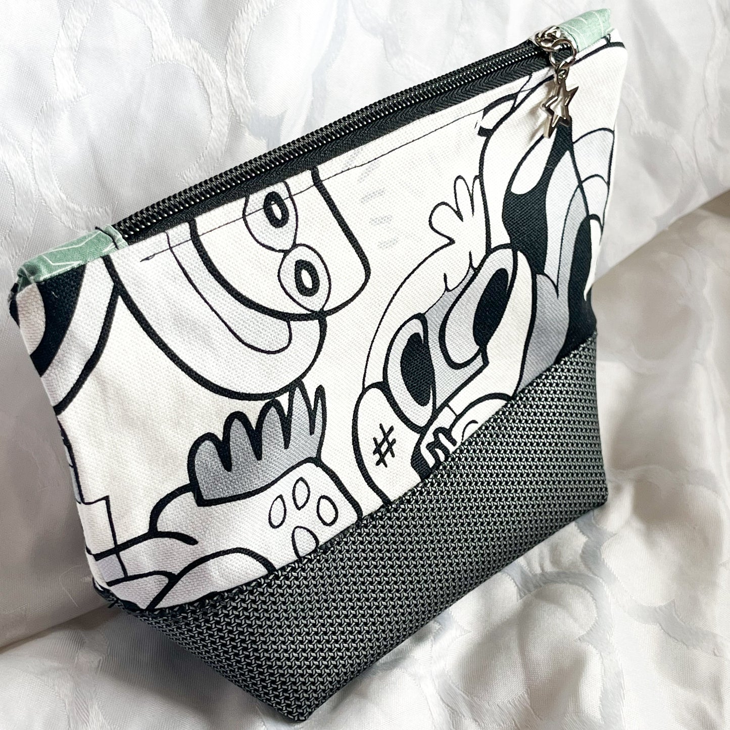 Toalettmappe Cartoon/Grå