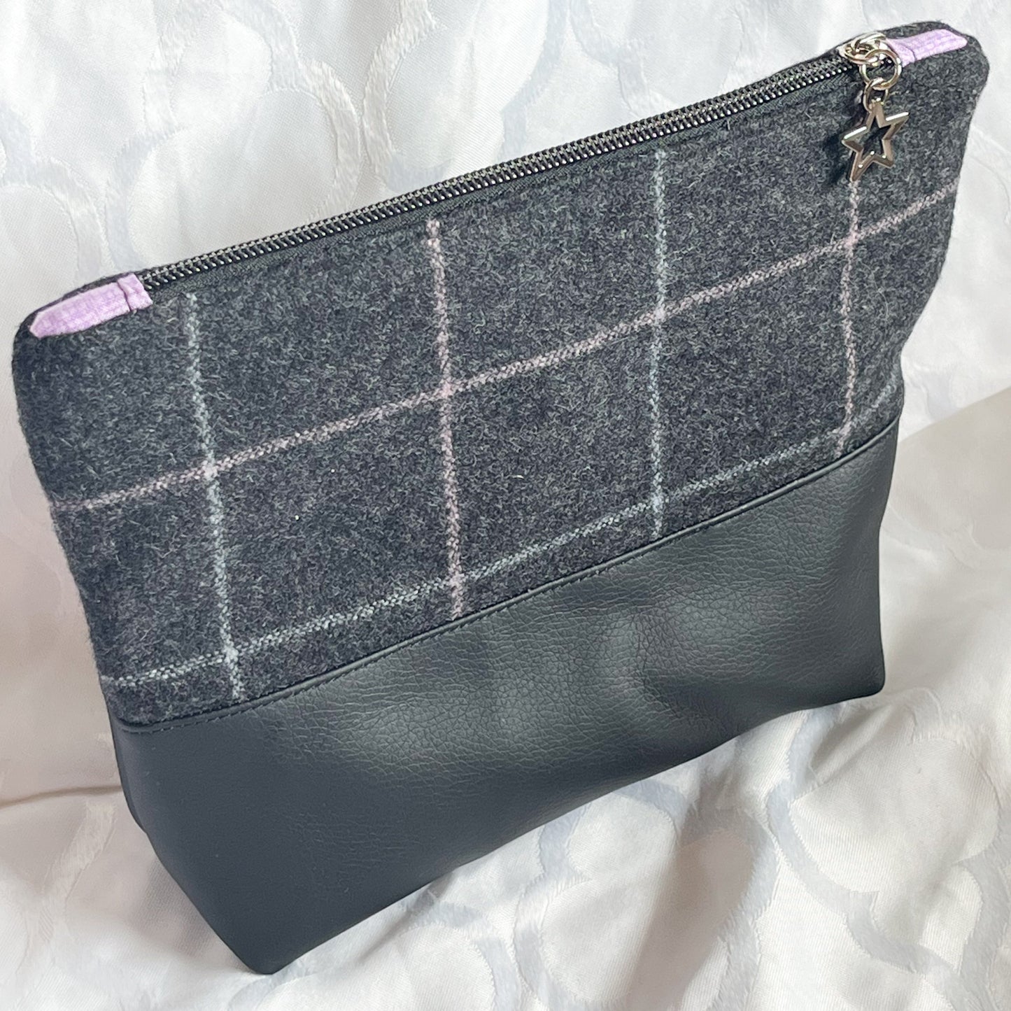 Toalettmappe Svart/Ruter