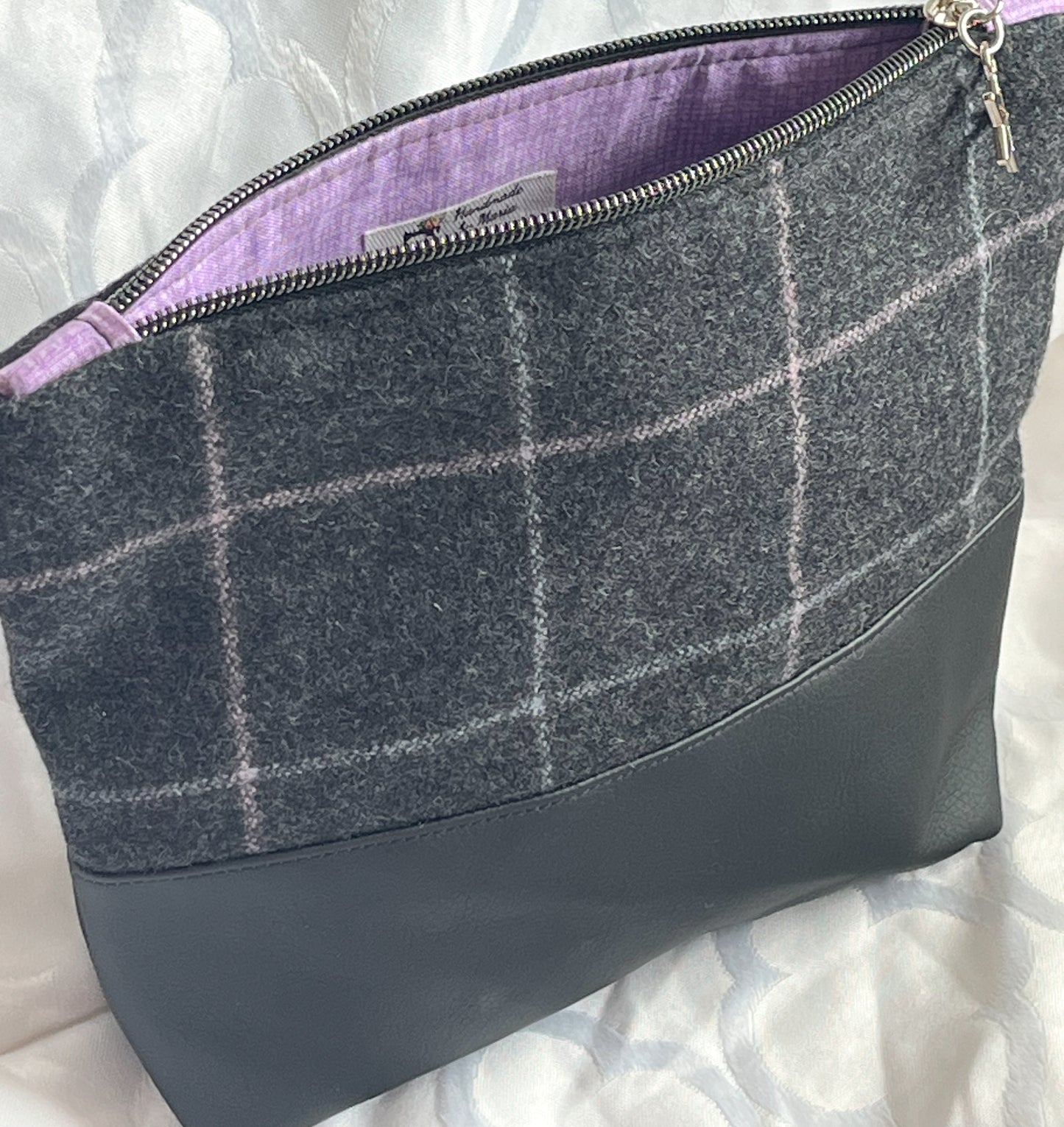 Toalettmappe Svart/Ruter